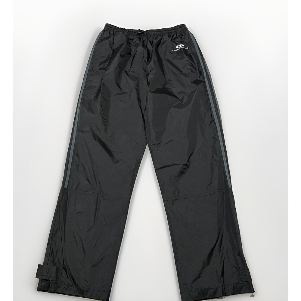 DKNY Active Mens Black Lined Outdoor Drawstring Waterproof Rain Pants M